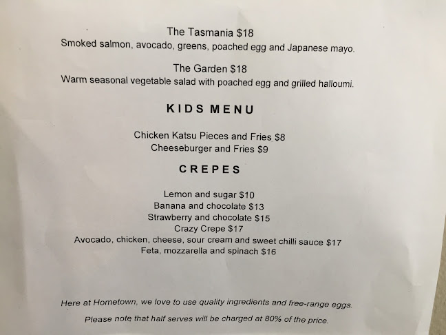 The Hometown Cafe and Restaurant Bathurst