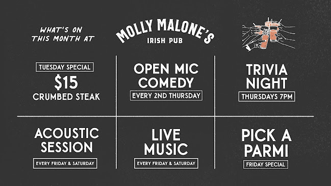 Opinii despre Molly Malone's Irish Pub în Townsville City - Hospitality and gastronomy