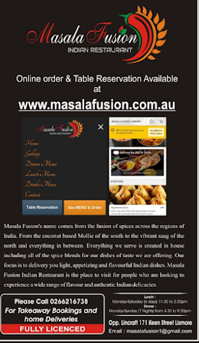 Masala Fusion Indian Restaurant Lismore