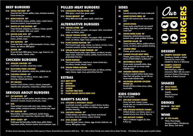 Opinii despre Hello Harry The Burger Joint ( Adelaide City) în Adelaide - Hospitality and gastronomy