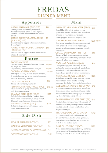 Freda’s Cafe Restaurant Bar