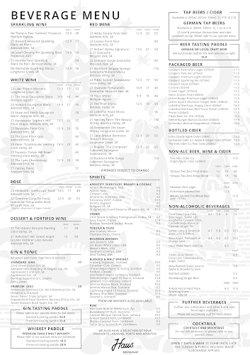 Opinii despre The Haus Restaurant în Hahndorf - Hospitality and gastronomy