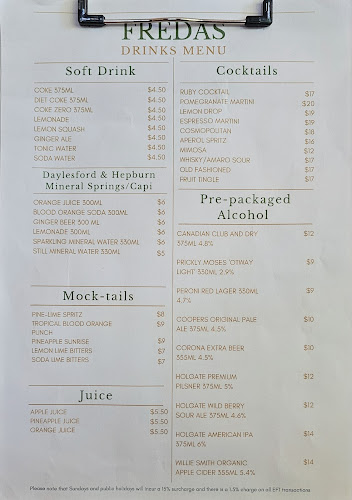 Opinii despre Freda’s Cafe Restaurant Bar în Ballarat Central - Hospitality and gastronomy