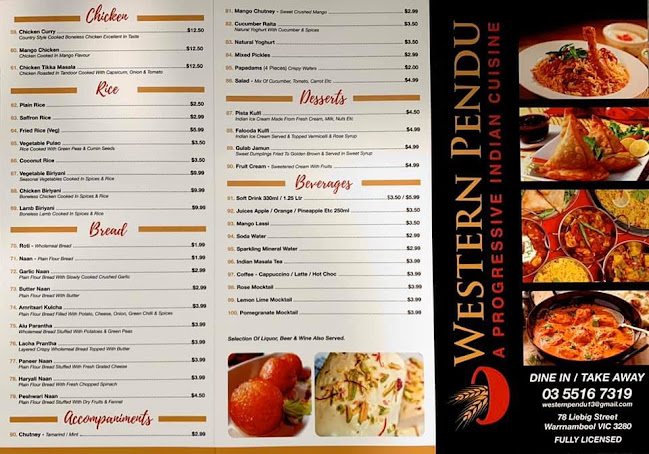 Western pendu Indian Cuisine - Warrnambool