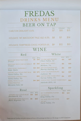 Comentarii opinii despre Freda’s Cafe Restaurant Bar