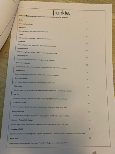 frankie. Bar & Eatery - Hospitality and gastronomy