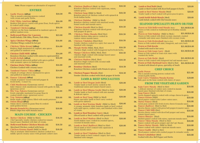 Comentarii opinii despre Bollywood Spices Indian Cuisine Craigie