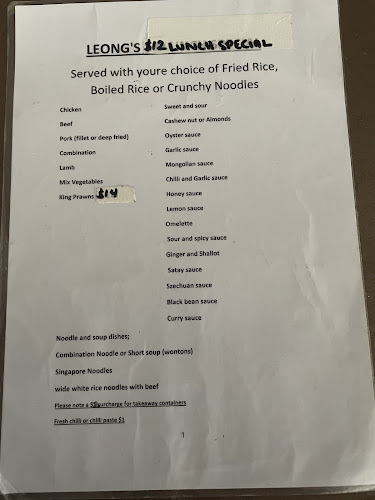 Comentarii opinii despre Leong's Chinese Restaurant