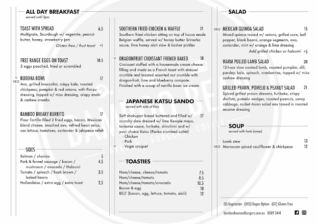 Opinii despre Bamboo Bean & Bamboo Burgers Cafe în Malvern East - Hospitality and gastronomy