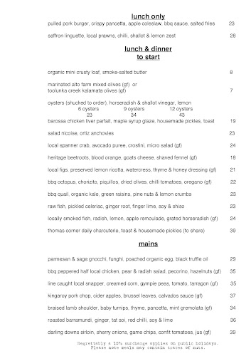 Thomas Corner Eatery - Hospitality and gastronomy