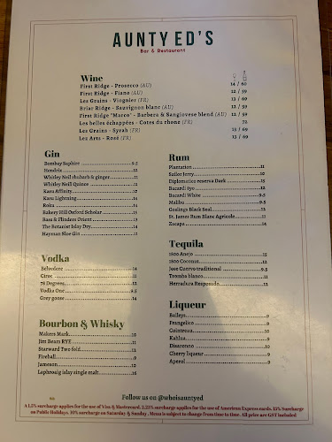 Aunty Ed's Restaurant and Bar - Hospitality and gastronomy