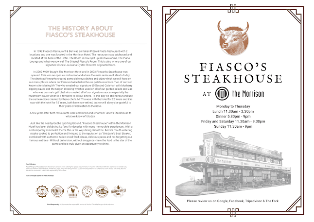 Opinii despre Fiasco's Steakhouse în Woolloongabba - Hospitality and gastronomy