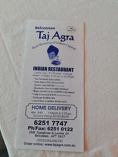 Opinii despre Taj Agra în Belconnen - Hospitality and gastronomy