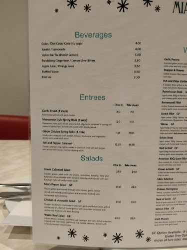 Mia Restaurant- Western and Asian - Geraldton