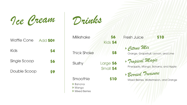 Ohana cafe and ice creamery - Hospitality and gastronomy