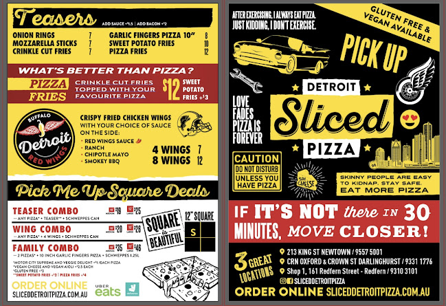Sliced Detroit Pizza - Darlinghurst