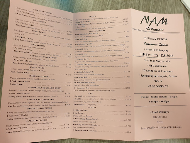 Opinii despre Nam Restaurant în Wollongong - Hospitality and gastronomy