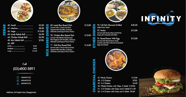 Opinii despre INFINITY FISH AND CHIPS RESTAURANT în Shepparton - Hospitality and gastronomy