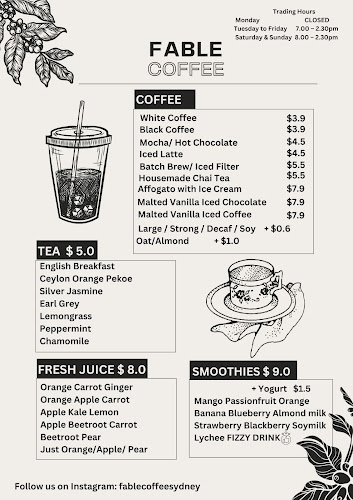 Opinii despre Coral Coffee(Fable Coffee Sydney) în Darlinghurst - Hospitality and gastronomy