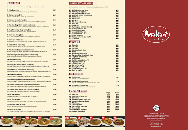 Makan² Cafe - Victoria Park