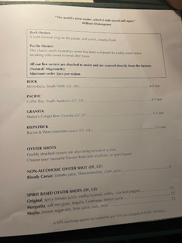 Sydney Cove Oyster Bar - Hospitality and gastronomy