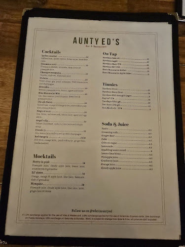 Comentarii opinii despre Aunty Ed's Restaurant and Bar