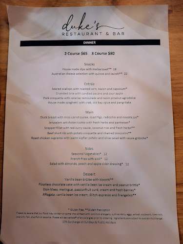 Duke's Restaurant & Bar - Hospitality and gastronomy