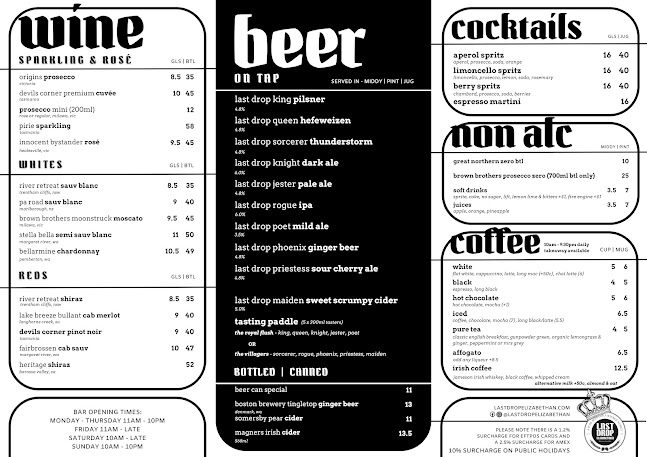 Opinii despre Last Drop Elizabethan în Perth - Hospitality and gastronomy