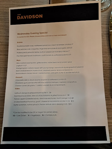 Opinii despre Davidson Restaurant în Geelong - Hospitality and gastronomy